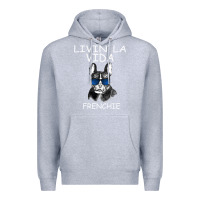 Heather Grey Livin' la vida Frenchie Premium Hoodie - Bettercallsaul