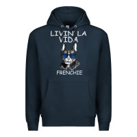 Navy Livin' la vida Frenchie Premium Hoodie - Bettercallsaul