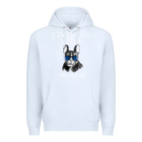 White Livin' la vida Frenchie Premium Hoodie - Bettercallsaul