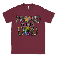 Burgundy proud autism dad Classic Tee - SublimationCraftShop