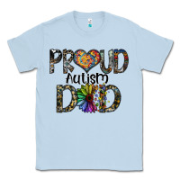 Dusty Blue proud autism dad Classic Tee - SublimationCraftShop