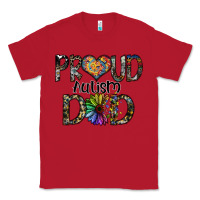 Red proud autism dad Classic Tee - SublimationCraftShop