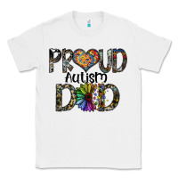 White proud autism dad Classic Tee - SublimationCraftShop