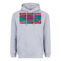 Heather Grey pink roses mama of girls license plate Heavyweight Hoodie - Artiststas