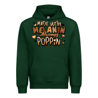 Forest Green made with melanin always poppin' Urban Hoodie - LillyAllenDesigns
