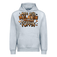 Heather Grey made with melanin always poppin' Urban Hoodie - LillyAllenDesigns