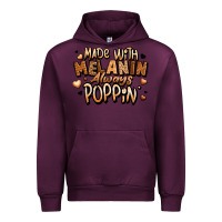 Mauve Wine made with melanin always poppin' Urban Hoodie - LillyAllenDesigns