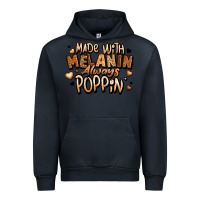 Navy made with melanin always poppin' Urban Hoodie - LillyAllenDesigns