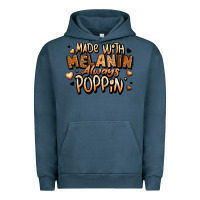Pigment Midnight Navy made with melanin always poppin' Urban Hoodie - LillyAllenDesigns