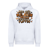 White made with melanin always poppin' Urban Hoodie - LillyAllenDesigns