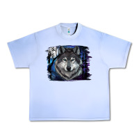 Grape Ice wolf and full moon Urban Heavy Tee - RanaPortraitStore