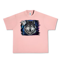 Salmon wolf and full moon Urban Heavy Tee - RanaPortraitStore