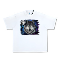 White wolf and full moon Urban Heavy Tee - RanaPortraitStore