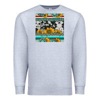 Heather Grey sunflower cowhide serape coaster Premium Sweatshirt - BarkalooDesign
