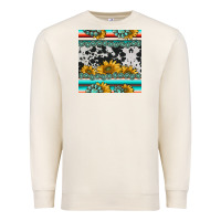 Sandshell sunflower cowhide serape coaster Premium Sweatshirt - BarkalooDesign