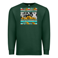 Sports Green sunflower cowhide serape coaster Premium Sweatshirt - BarkalooDesign