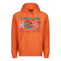 Carrot i wear my heart on my sleeve Premium Hoodie - NancyCooperArtShop