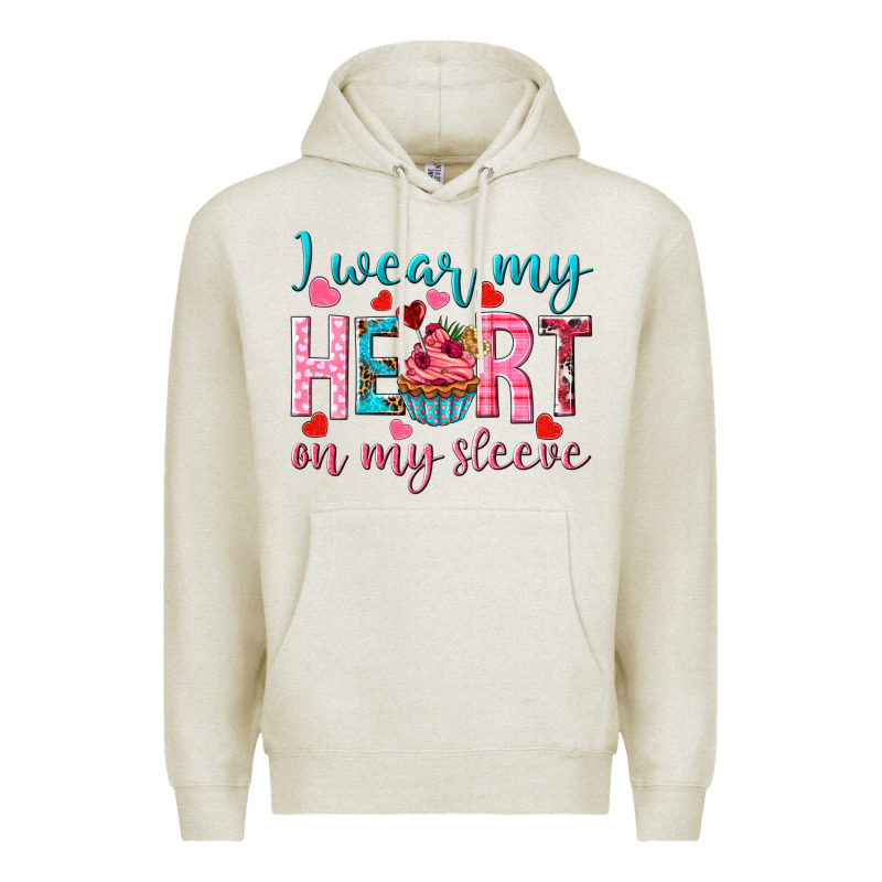 I Wear My Heart On My Sleeve Premium Hoodie by NancyCooperArtShop | Teevron