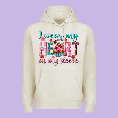 I Wear My Heart On My Sleeve Premium Hoodie Designed By Nancycooperartshop