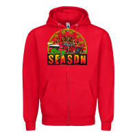 Red racing season Zipper Hoodie - AdoDesignShop
