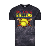 Cloud Black busy raising ballers softball Vintage Tee - texasbilliewilder