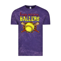 Cloud Purple busy raising ballers softball Vintage Tee - texasbilliewilder