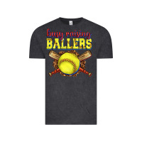 Vintage Black busy raising ballers softball Vintage Tee - texasbilliewilder