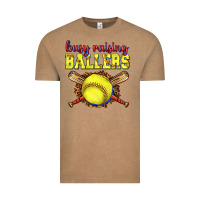 Vintage Coffee busy raising ballers softball Vintage Tee - texasbilliewilder