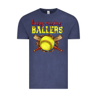Vintage Denim busy raising ballers softball Vintage Tee - texasbilliewilder