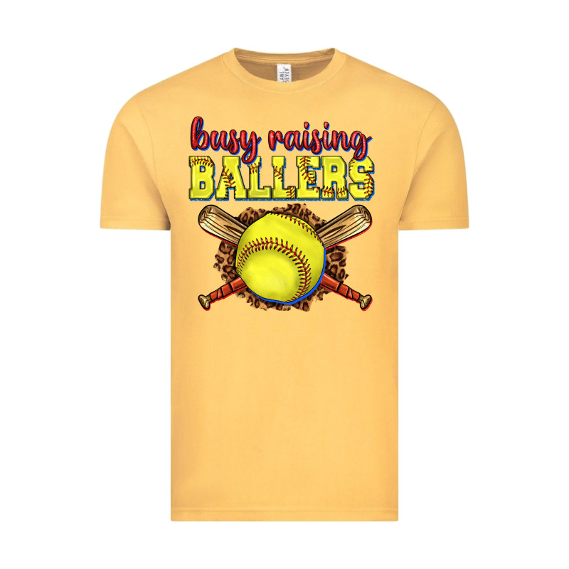 Busy Raising Ballers Softball Vintage Tee by texasbilliewilder | Teevron