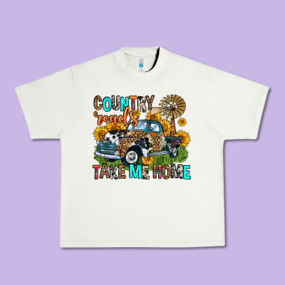 Country Roads Take Me Home Urban Heavy Tee Designed By Zillion Design Studio