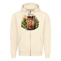 Sandshell sunflower coffee cup cactus Zipper Hoodie - JahusDesignShop