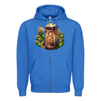 True Royal sunflower coffee cup cactus Zipper Hoodie - JahusDesignShop