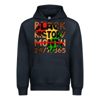 Navy black history month Urban Hoodie - LillyAllenDesigns