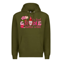 Army Green be kind gnome matter what Premium Hoodie - NancyCooperArtShop