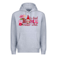 Heather Grey be kind gnome matter what Premium Hoodie - NancyCooperArtShop