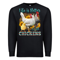 Black Western Life Is Better With Chickens Premium Sweatshirt - LillyAllenDesigns
