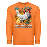 Carrot Western Life Is Better With Chickens Premium Sweatshirt - LillyAllenDesigns