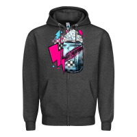Charcoal Heather racing coffee Zipper Hoodie - JahusDesignShop