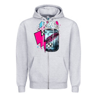 Heather Grey racing coffee Zipper Hoodie - JahusDesignShop