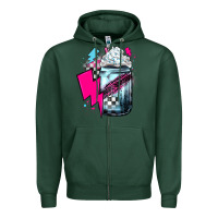 Sports Green racing coffee Zipper Hoodie - JahusDesignShop
