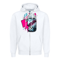 White racing coffee Zipper Hoodie - JahusDesignShop