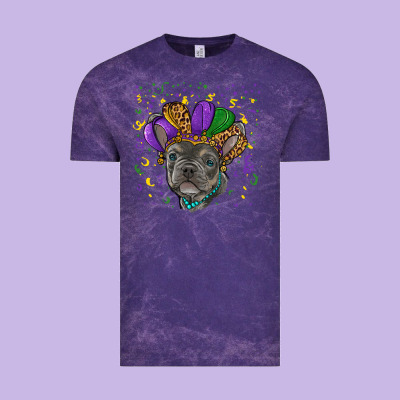 Vintage Tee mardi gras french bulldog
