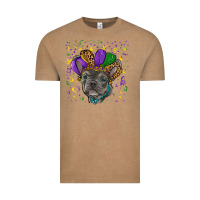 Vintage Coffee mardi gras french bulldog Vintage Tee - RanaPortraitStore