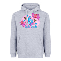 Heather Grey back to school flowers sixth grade 3200x2400 Heavyweight Hoodie - AdoDesignShop