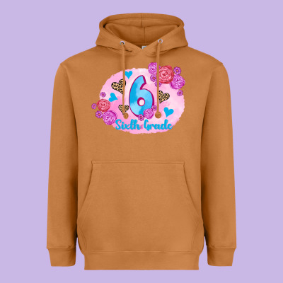 Back To School Flowers Sixth Grade 3200x2400 Heavyweight Hoodie Designed By Adodesignshop