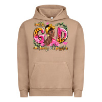 Pigment Burro with god all things are possible black woman Urban Hoodie - LillyAllenDesigns
