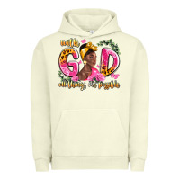 Pigment Pistachio with god all things are possible black woman Urban Hoodie - LillyAllenDesigns
