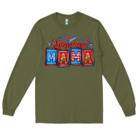 Army Green American mama Long Sleeve Tee - Neo Western