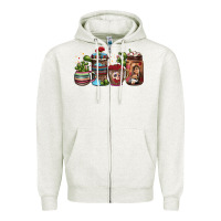 Oatmeal Heather mexican coffee Zipper Hoodie - JahusDesignShop
